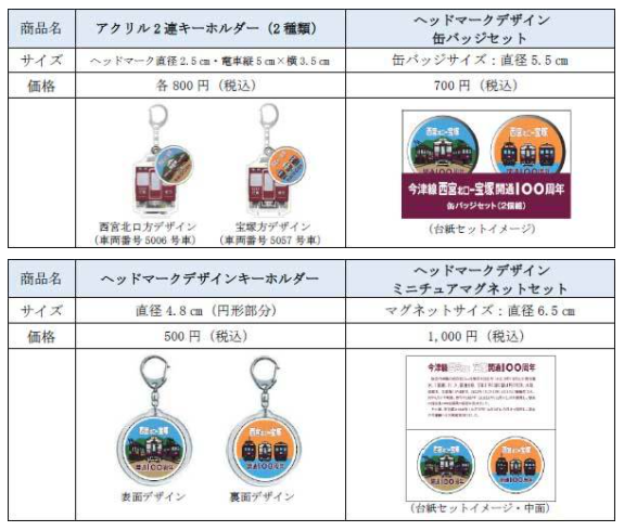 阪急今津線 西宮北口 宝塚駅間 の開通100周年を記念した 記念グッズ が発売されるみたい ヘッドマークの掲出も 神戸ジャーナル