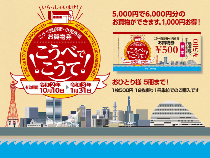 神戸の商店街 小売市場での買い物がお得に プレミアム付商品券 の抽選販売の申し込みが開始 9月25日まで 神戸ジャーナル