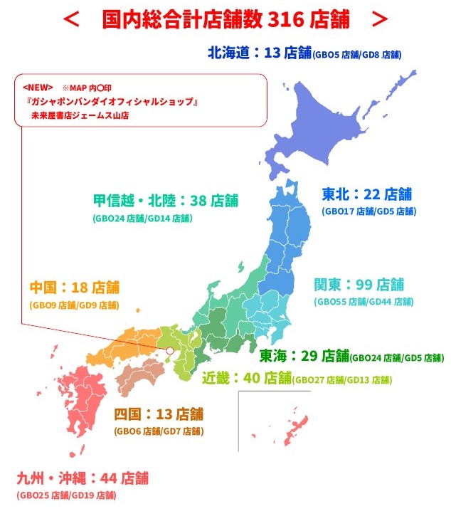 ガシャポン 未来屋書店 ジェームス山