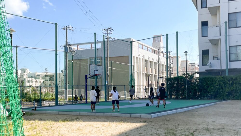 バスケットゴール コート 長田 神楽公園 神戸ストークス