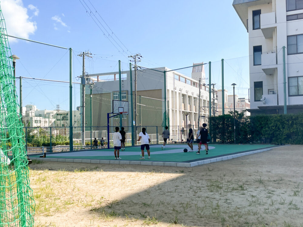 バスケットゴール コート 長田 神楽公園 神戸ストークス