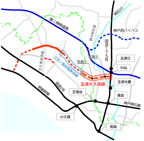 玉津大久保線 江井ケ島松陰新田線 神戸 明石 道路 渋滞 整備