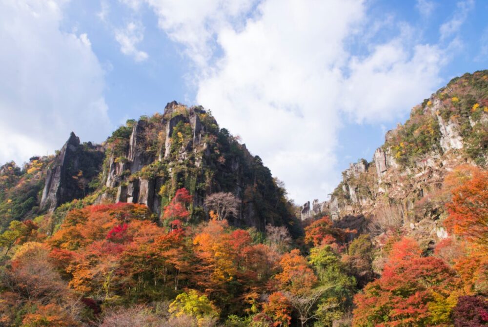 大分 耶馬溪 一目八景 紅葉 ツアー 阪九フェリー