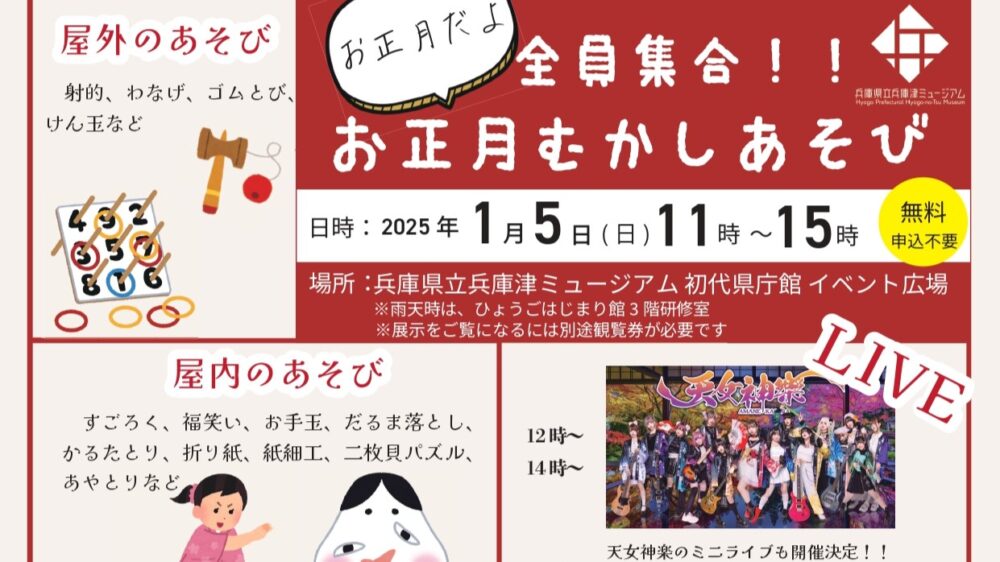 兵庫津ミュージアム お正月むかしあそび イベント