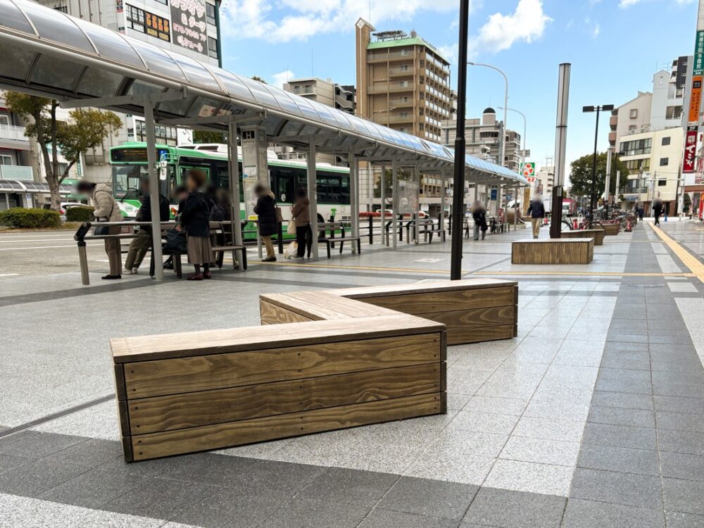 長田駅 高速長田駅 再整備 ベンチ オープンスペース