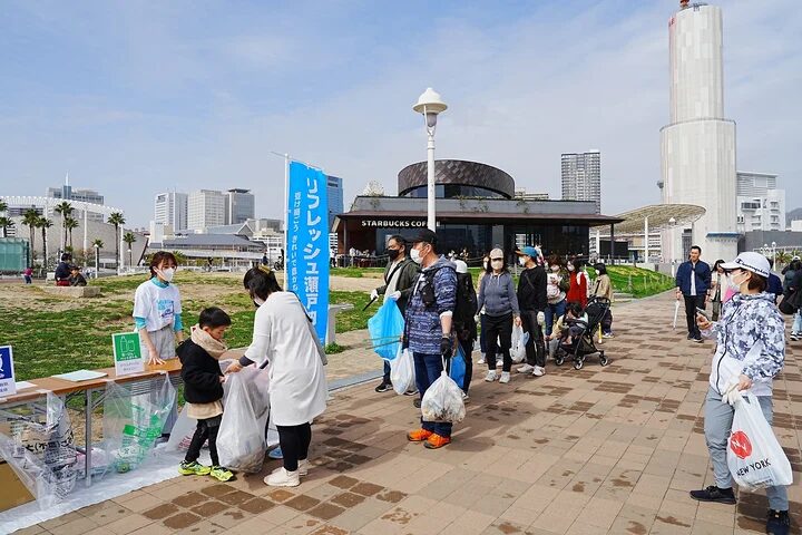 メリケンパーク Cleanup Project 清掃 ごみ 三宮 元町 メリケンパーク 神戸 イベント BEAMS スターバックスコーヒー