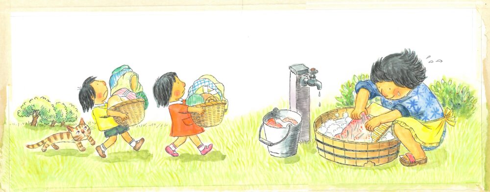 特別展 絵本 作家 さとうわきこ せんたくかあちゃん ばばばあちゃん 展示 神戸 東灘 六アイ 六甲アイランド 神戸ファッション美術館
