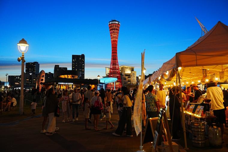メリケンパーク 神戸 メリケンビアガーデン ミュージックナイツ キッチンカー 夜店 屋台 縁日 イベント 音楽
