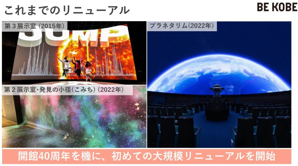 青少年科学館 リニューアル ポーアイ 神戸 兵庫 展示 体験 科学 ポートアイランド 工事