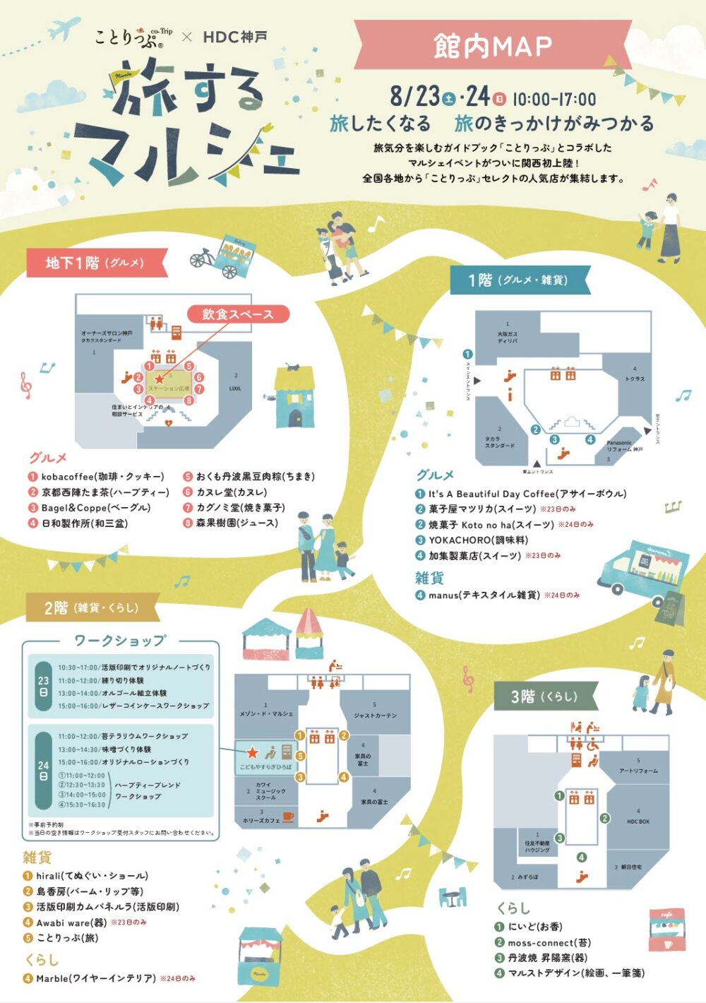 ことりっぷ HDC神戸 神戸 マルシェ 旅するマルシェ 雑貨 インテリア お菓子 スイーツ イベント 兵庫 関西
