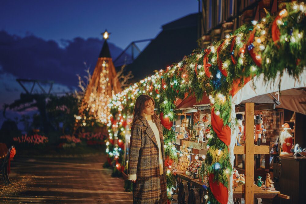 神戸布引ハーブ園 新神戸 神戸 北野 クリスマスマーケット クリスマス イルミネーション ライトアップ クリスマスツリー