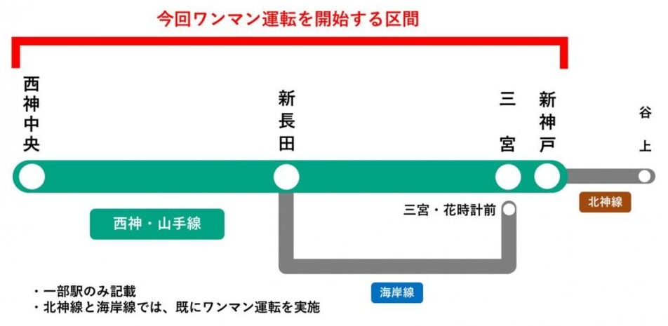 神戸市 地下鉄 ワンマン運転 西神・山手線 全線 神戸