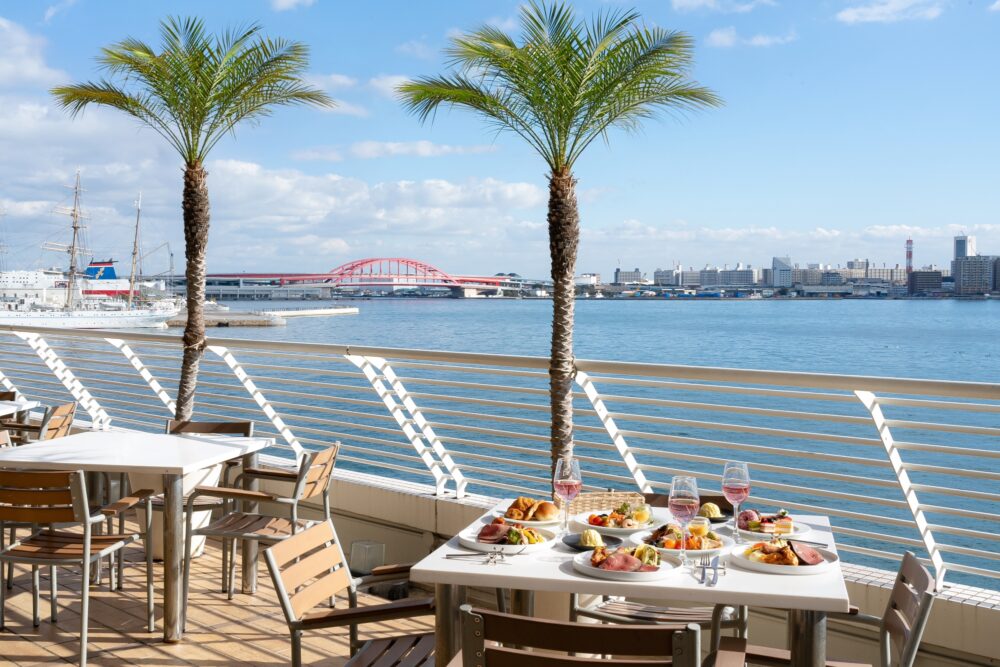 神戸メリケンパークオリエンタル 神戸 ブッフェ いちご ロゼスパークリング ALL FLAGS