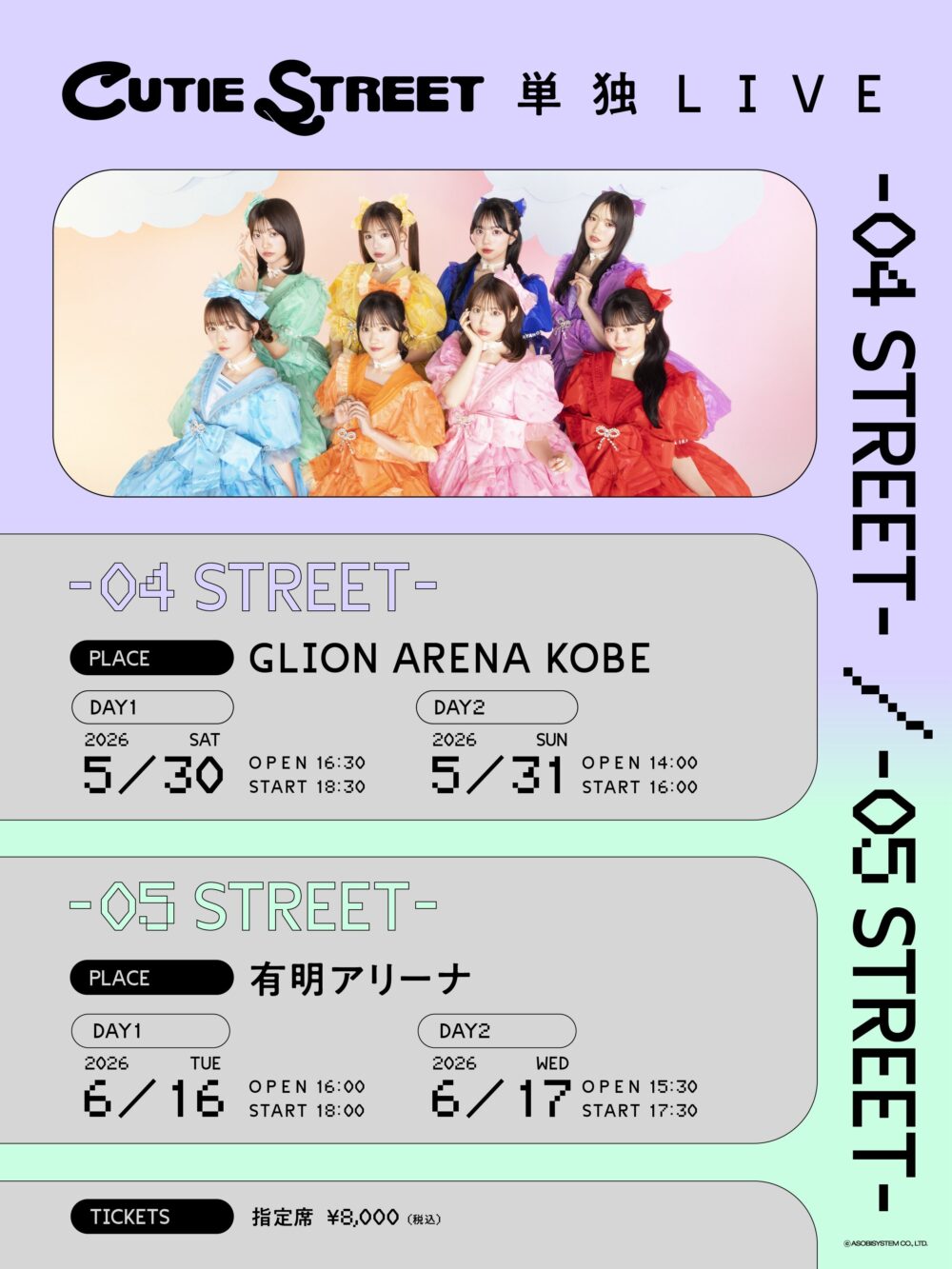 CUTIE STREET キュースト きゅーすと ライブ ジーライオンアリーナ神戸 神戸