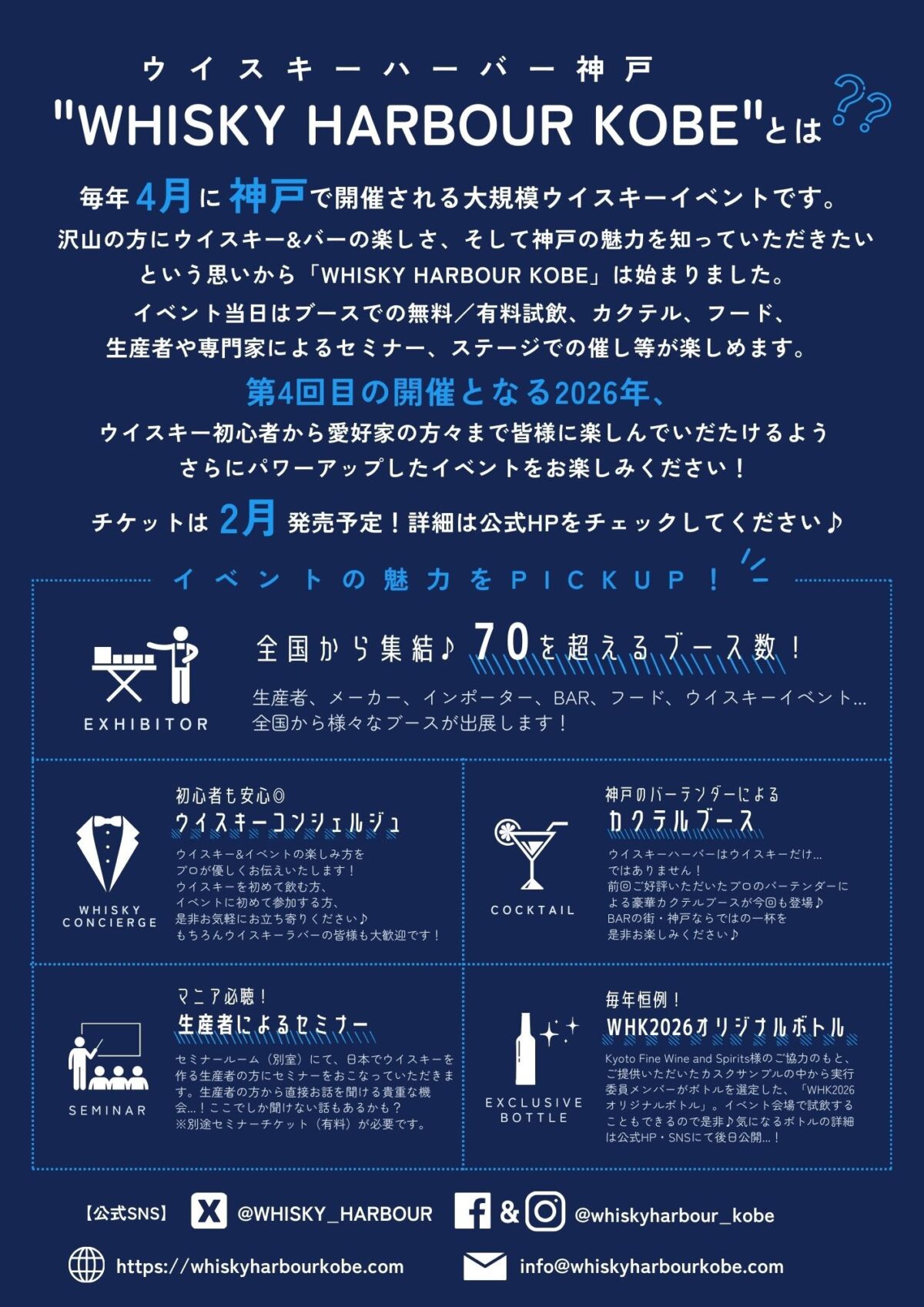 WHISKY HARBOUR KOBE 2026 ウイスキー KIITO イベント 神戸 三宮