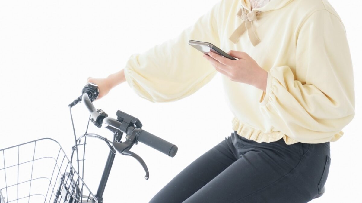 自転車 スマホ Photo AC イメージ