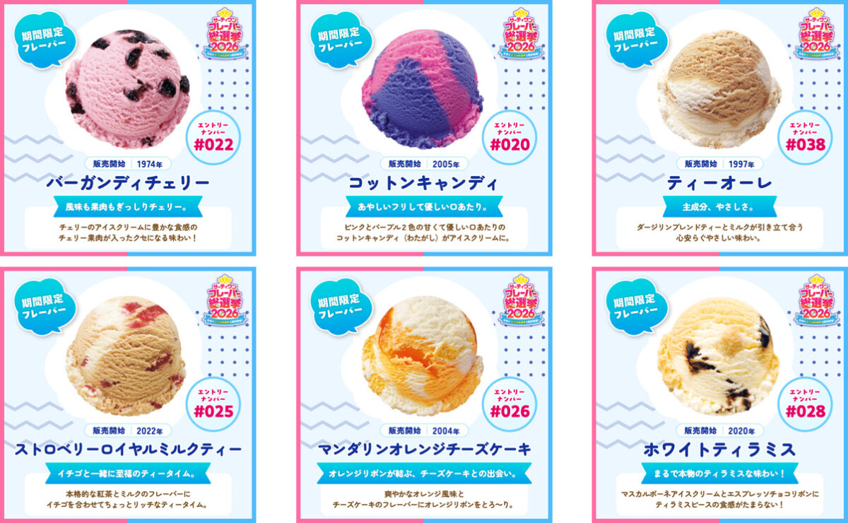 サーティワンアイスクリーム 31 バスキン ロビンス フレーバー 総選挙