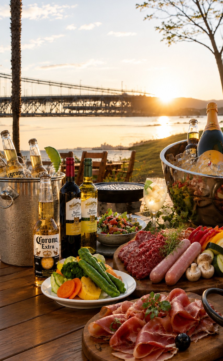 ホテルセトレ神戸・舞子 バーベキュー BBQ 明石海峡大橋 夕陽 夕日