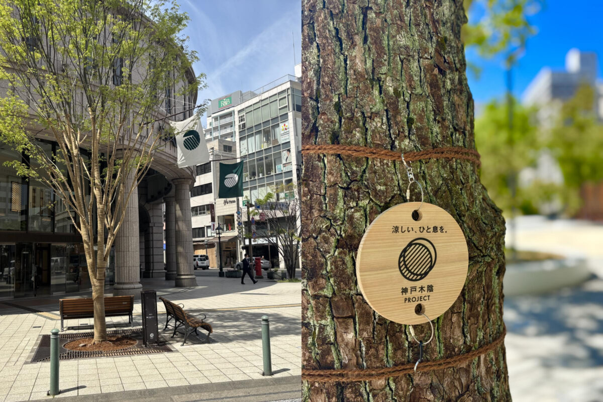 スマートシェード 日傘 神戸 三宮 元町 木陰