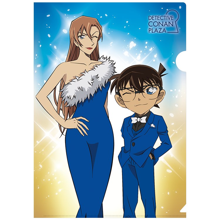 ドレス姿とタキシード姿のイラストが入ったクリアファイル
