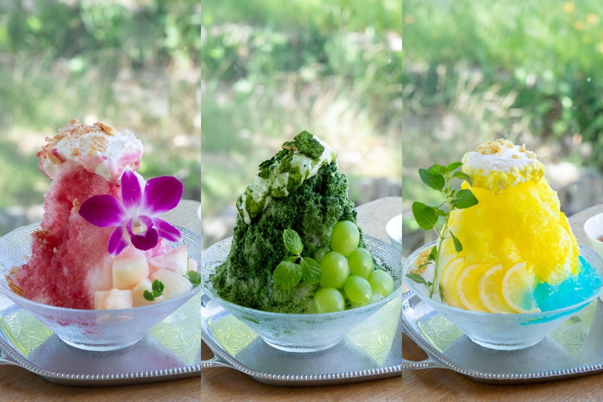 須磨のシーサイドカフェに登場する3種のかき氷