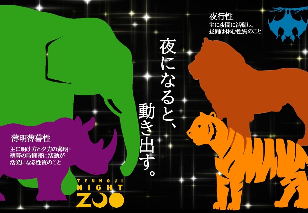 天王寺動物園 2026ナイトZOO メインビジュアル