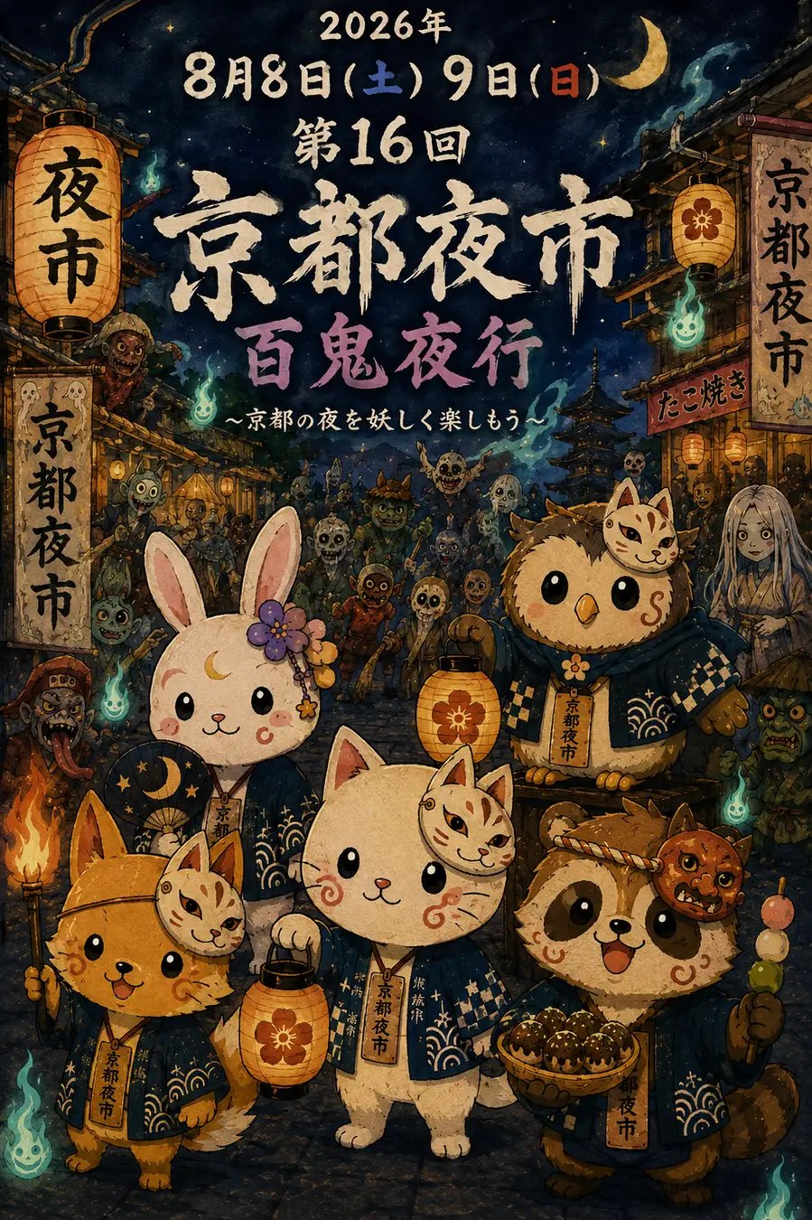 第16回 京都夜市 百鬼夜行のメインビジュアル