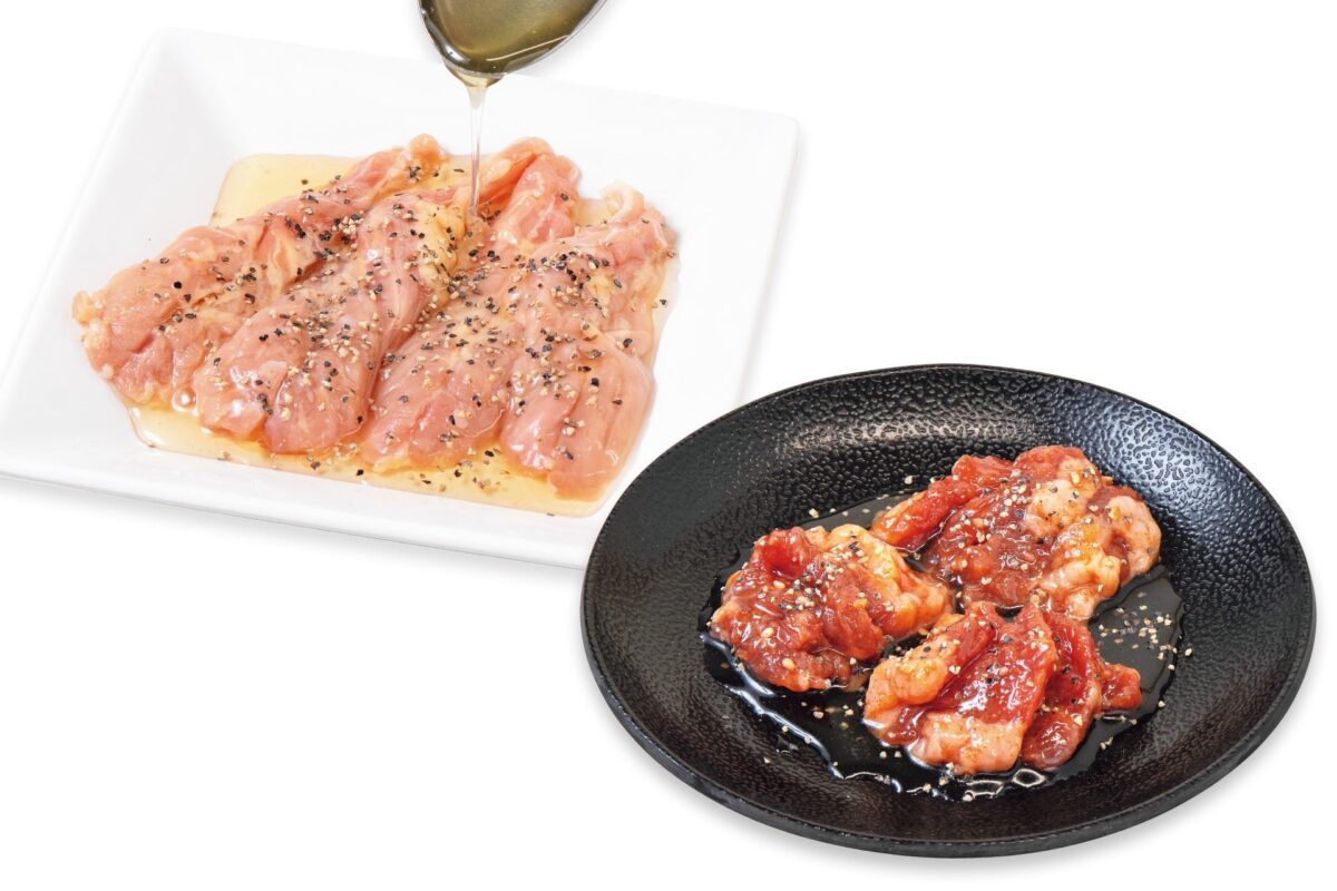 はちみつと黒胡椒で味付けした肉
