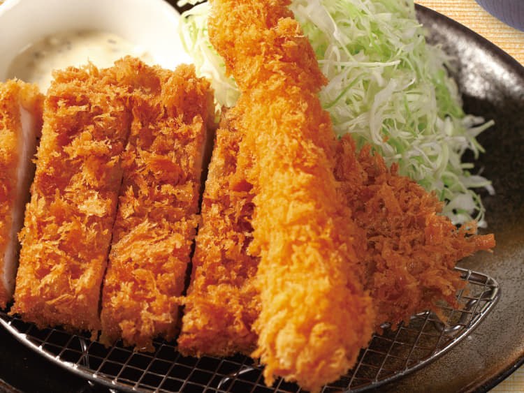 ロースかつ＆海老フライ1尾定食