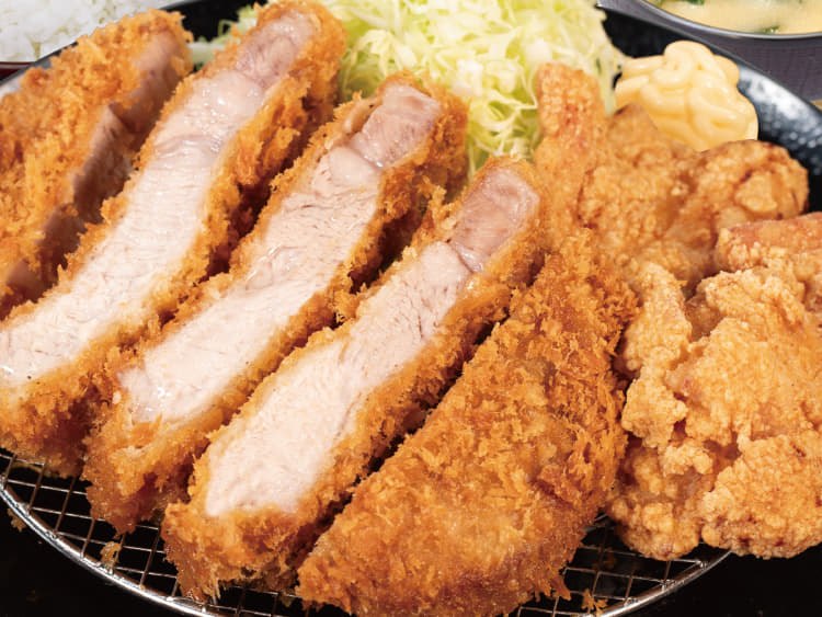 超厚切りリブロースかつ＆本格唐揚げ定食
