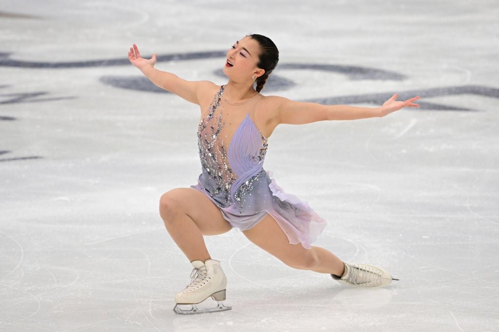 Baby, God Bless Youの衣装で演技する坂本花織