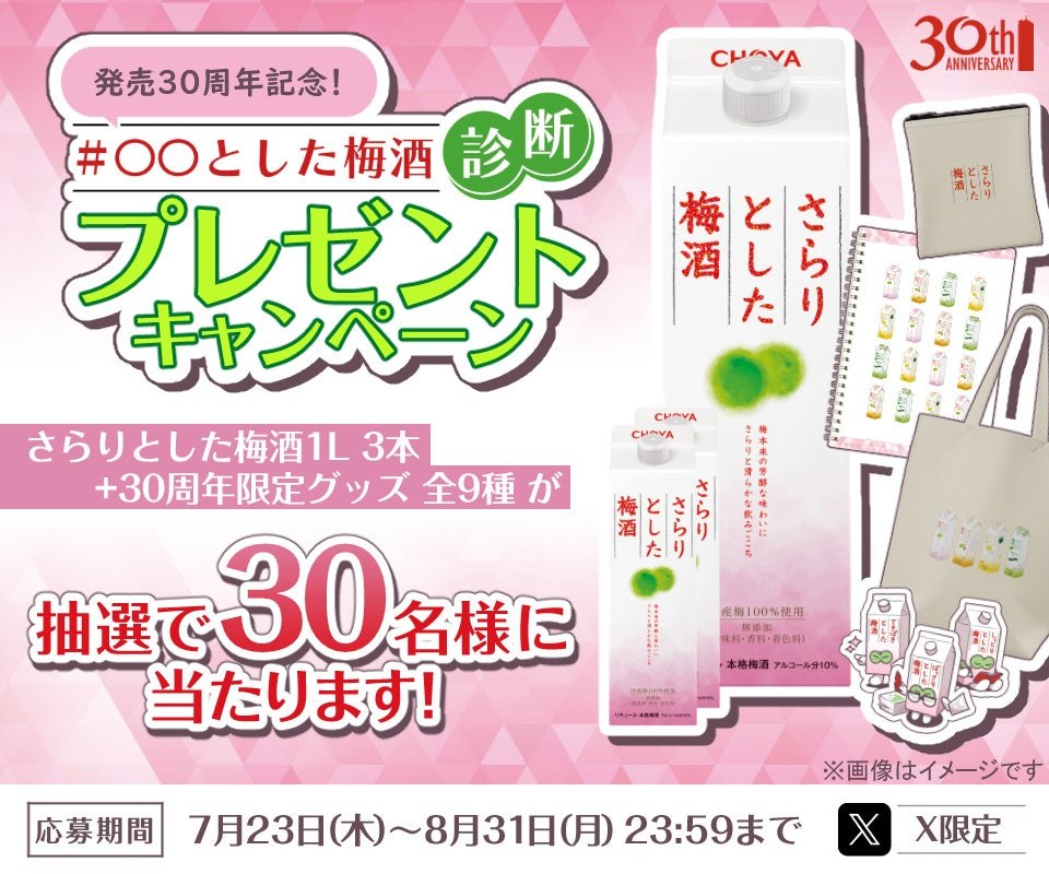 X限定の#OOとした梅酒診断プレゼントキャンペーン