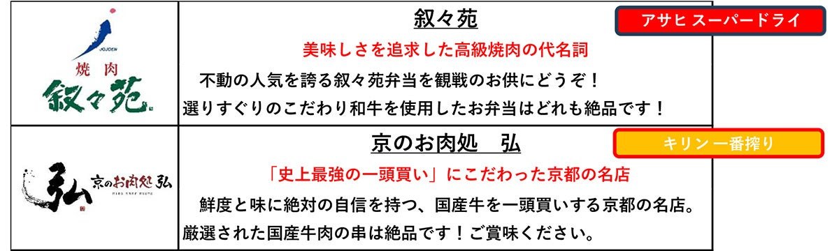 叙々苑と京のお肉処 弘の紹介