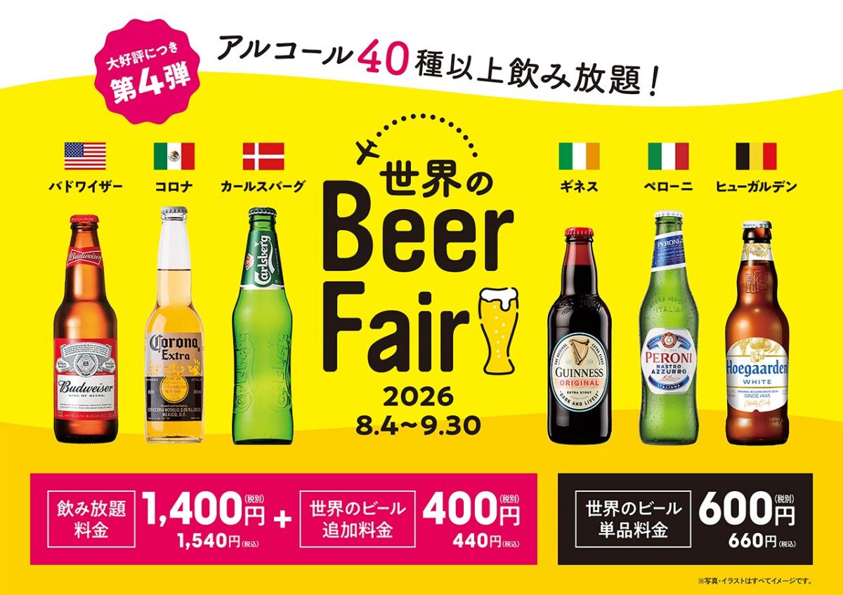 世界のビールフェアで登場するビール6種