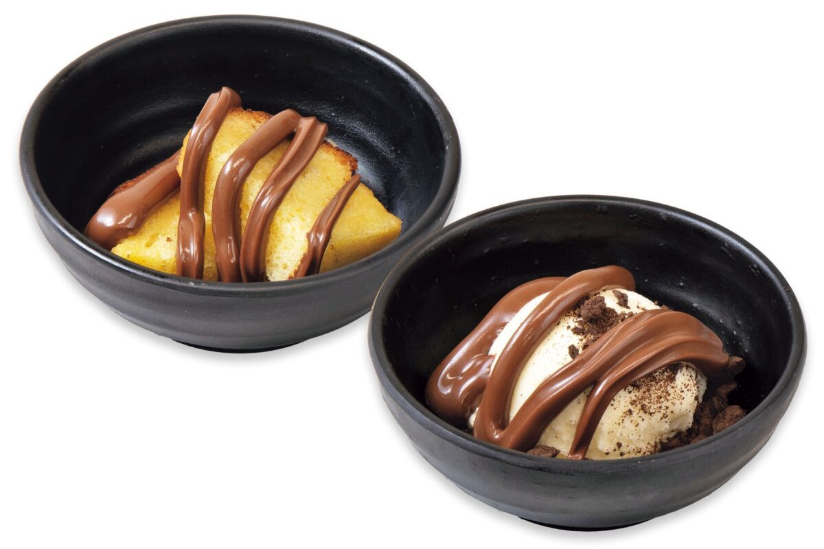 チョコバナナのパウンドケーキとバニラアイス