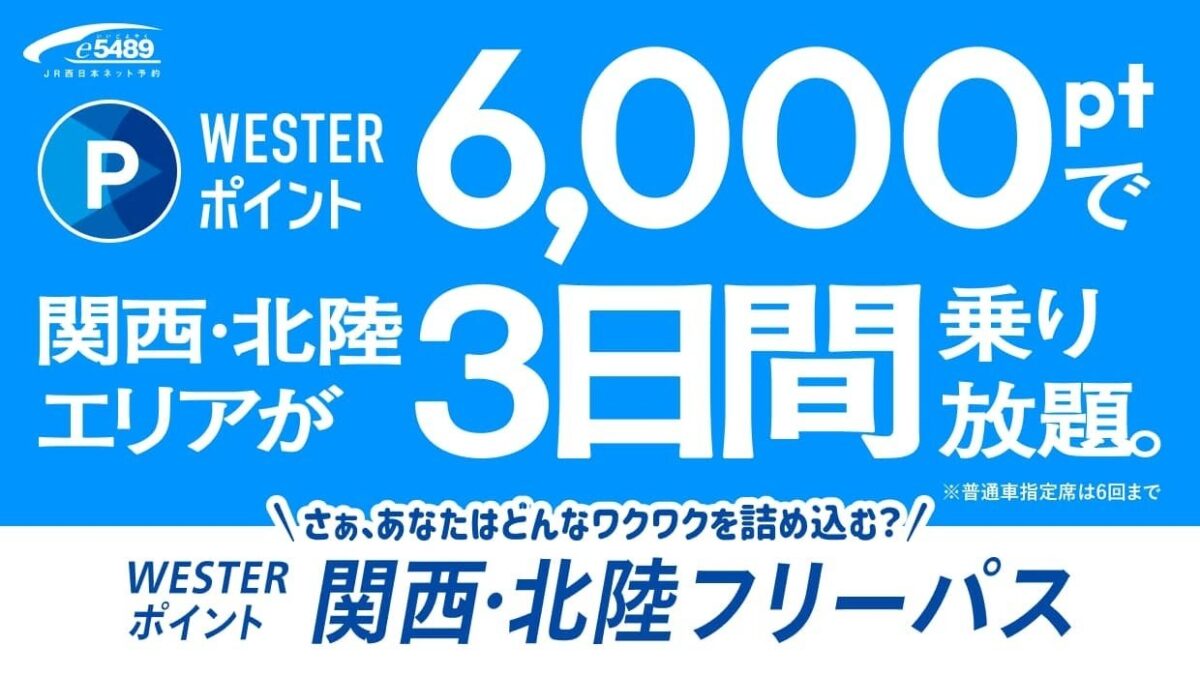 WESTERポイント関西・北陸フリーパスの告知ビジュアル