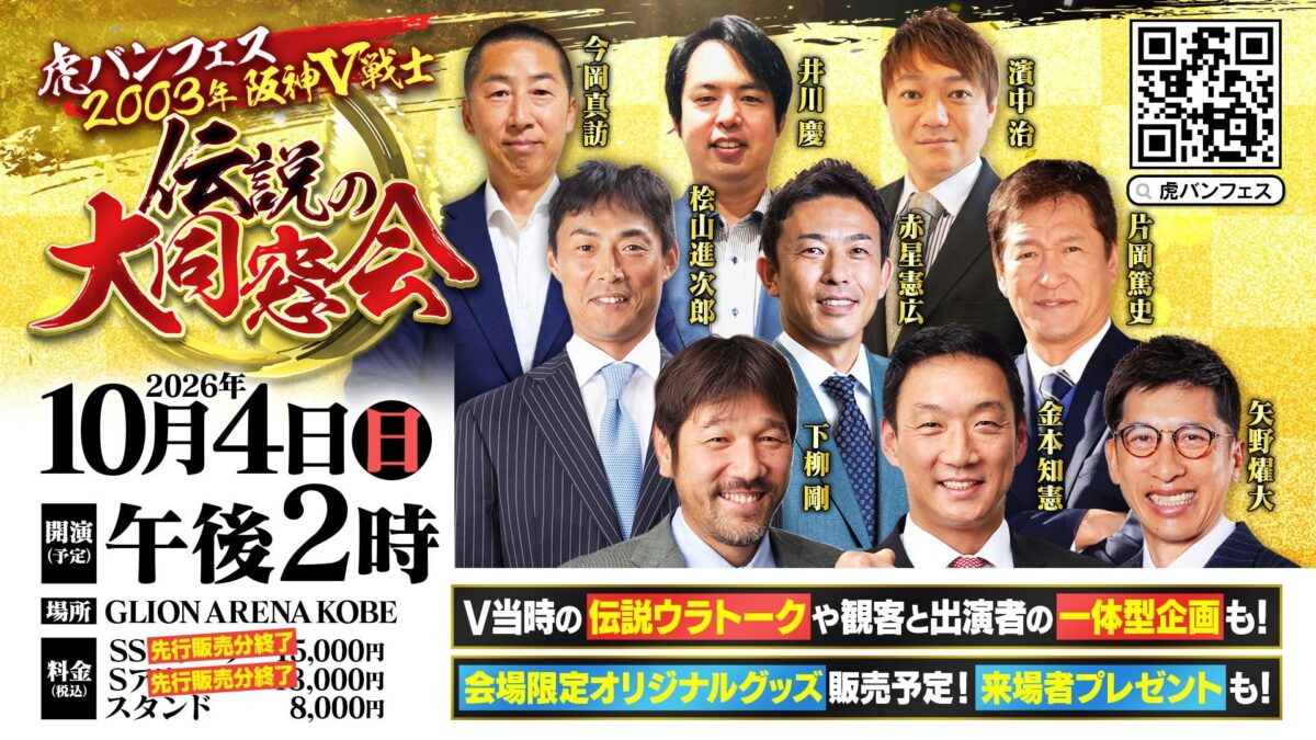 虎バンフェス 2003年阪神V戦士 伝説の大同窓会のメインビジュアル