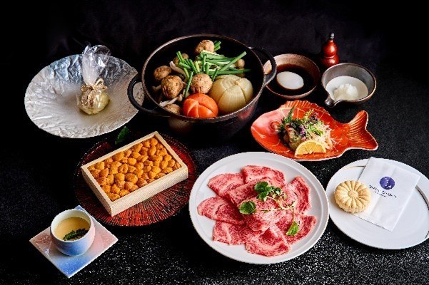 淡路ビーフやうにが並ぶ夕食の新和食コース