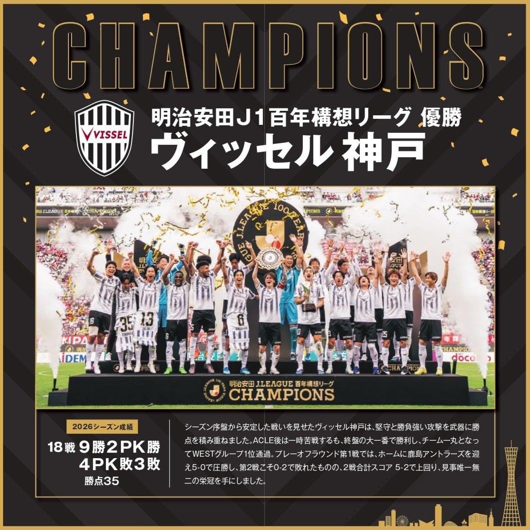 ヴィッセル神戸の優勝を伝えるカード
