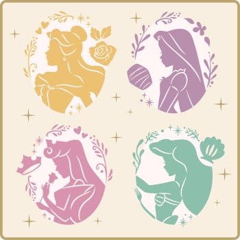 プリントタオルハンカチ シルエットデザイン