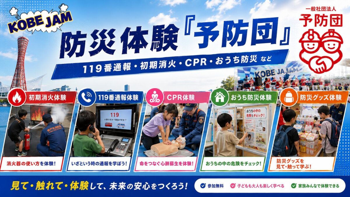 一般社団法人予防団による体験型の防災コンテンツ