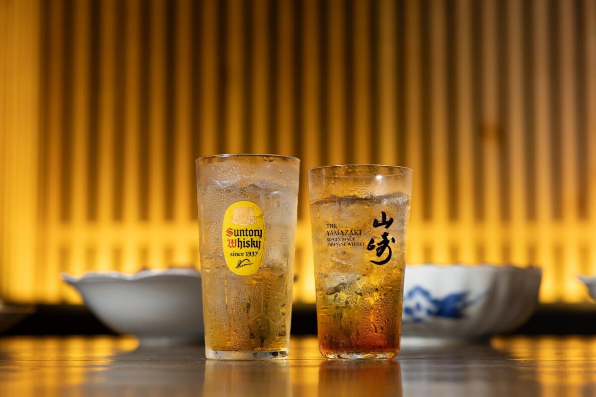 ハイボールのグラス2杯
