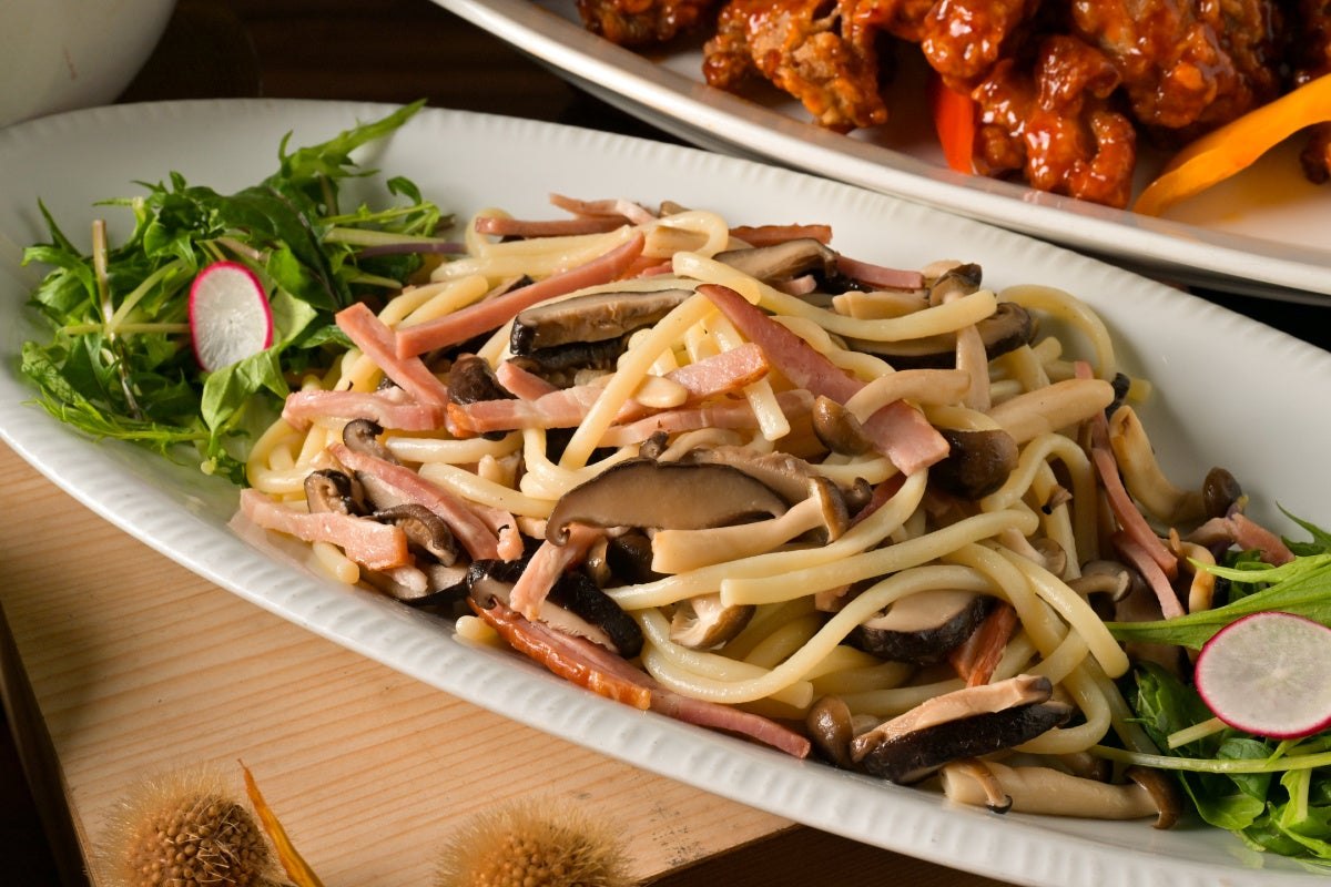 きのことベーコンのパスタ