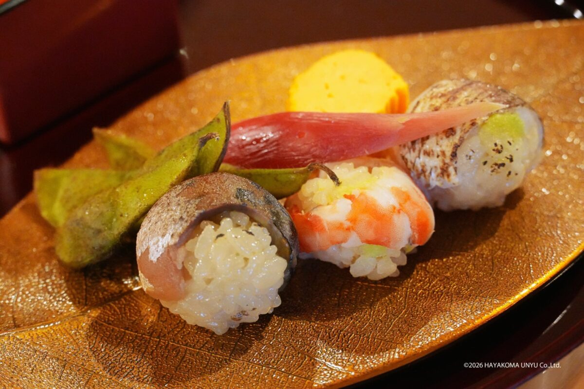 秋の食材を使った前菜の盛り合わせ