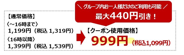 アルコール飲み放題のクーポン価格