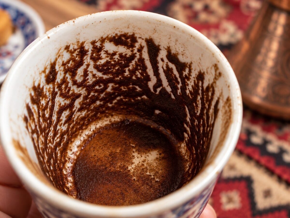 トルココーヒーのカップに残る模様