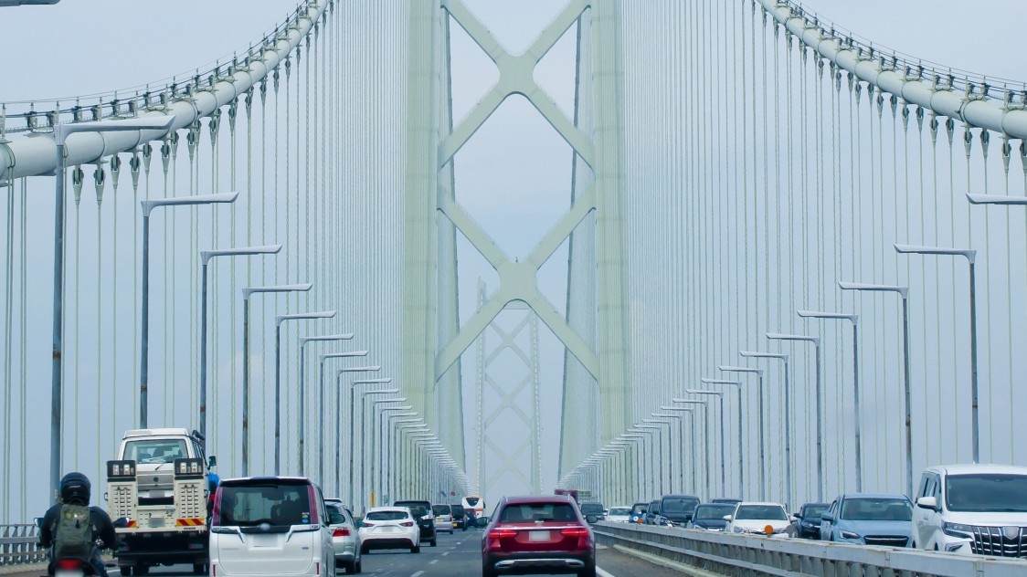 Photo AC 明石海峡大橋 渋滞 自動車