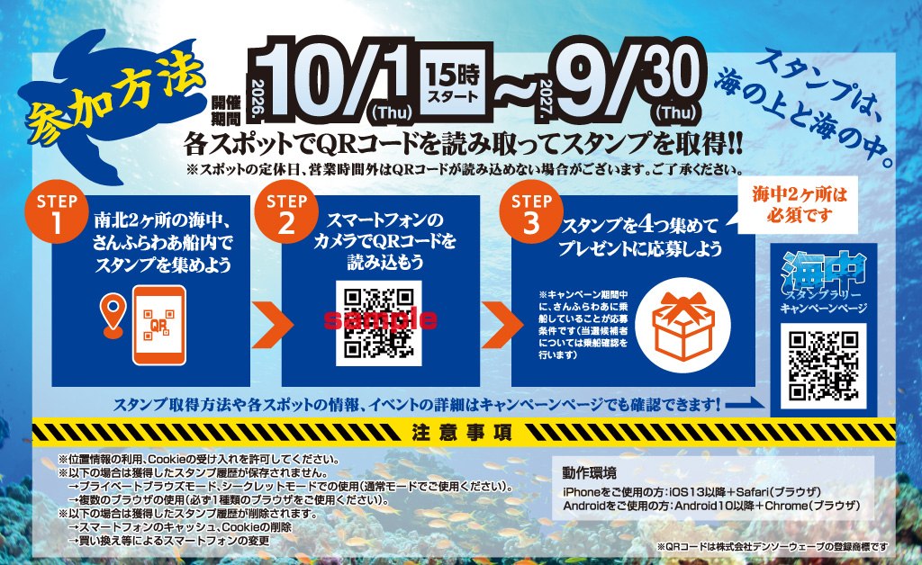 海中スタンプラリーの参加方法