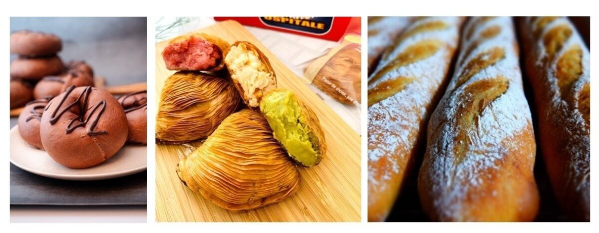 ドバイチョコ、スフォリアテッラ、フランスパン