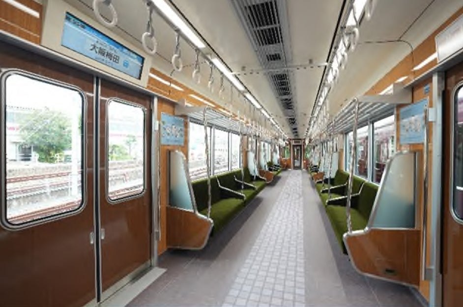 阪急電車の車内